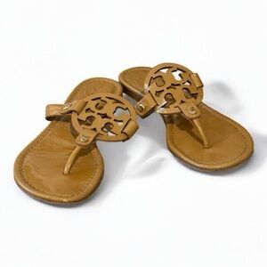 Tory Burch Brown Logo Sandals
